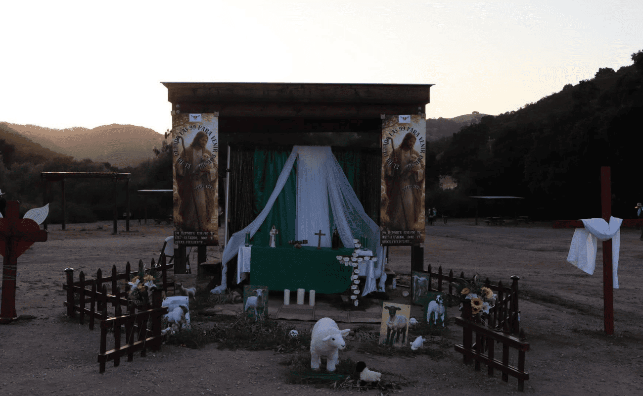 Outdoor nativity scene