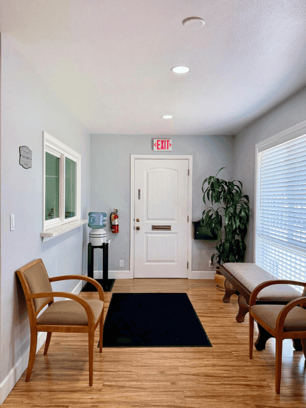 Waiting room of the parish office